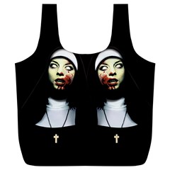 Horror Nuns Full Print Recycle Bags (l)  by Valentinaart