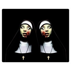 Horror Nuns Double Sided Flano Blanket (medium)  by Valentinaart