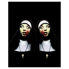 Horror Nuns Drawstring Bag (small) by Valentinaart