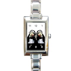 Horror nuns Rectangle Italian Charm Watch