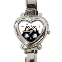 Horror nuns Heart Italian Charm Watch