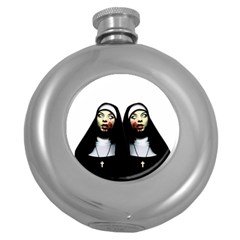 Horror nuns Round Hip Flask (5 oz)