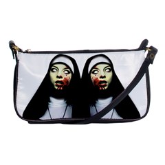 Horror Nuns Shoulder Clutch Bags by Valentinaart