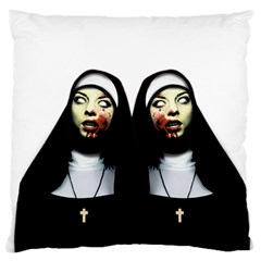 Horror nuns Large Cushion Case (One Side)