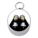 Horror nuns Mini Silver Compasses Front