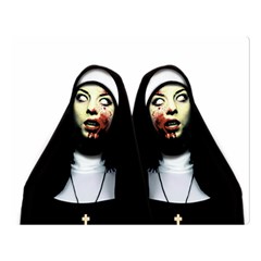 Horror nuns Double Sided Flano Blanket (Large) 