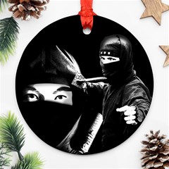 Ninja Ornament (round) by Valentinaart