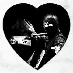 Ninja Jigsaw Puzzle (heart) by Valentinaart