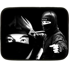 Ninja Double Sided Fleece Blanket (mini)  by Valentinaart