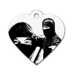 Ninja Dog Tag Heart (one Side) by Valentinaart