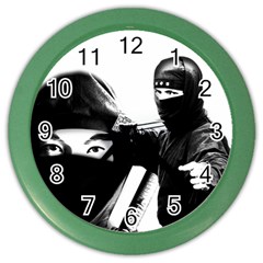 Ninja Color Wall Clocks by Valentinaart