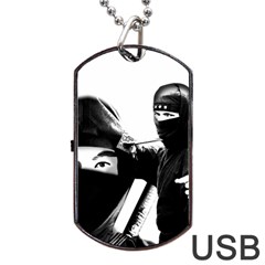 Ninja Dog Tag Usb Flash (one Side) by Valentinaart