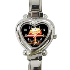 Nuclear Explosion Heart Italian Charm Watch by Valentinaart