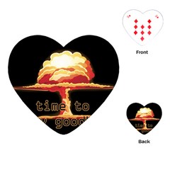 Nuclear Explosion Playing Cards (heart)  by Valentinaart