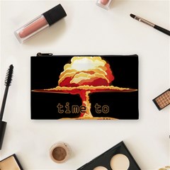 Nuclear Explosion Cosmetic Bag (small)  by Valentinaart