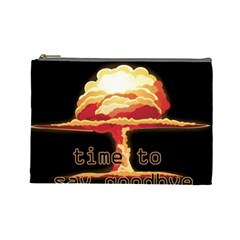 Nuclear Explosion Cosmetic Bag (large)  by Valentinaart