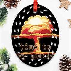 Nuclear Explosion Ornament (oval Filigree) by Valentinaart