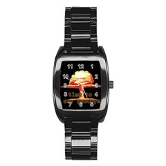 Nuclear Explosion Stainless Steel Barrel Watch by Valentinaart