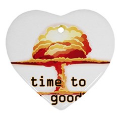 Nuclear Explosion Ornament (heart) by Valentinaart