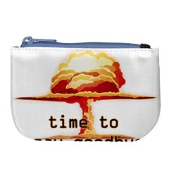 Nuclear Explosion Large Coin Purse by Valentinaart