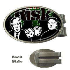 Nuclear Explosion Trump And Kim Jong Money Clips (oval)  by Valentinaart