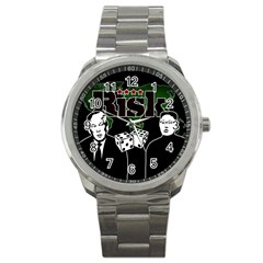 Nuclear Explosion Trump And Kim Jong Sport Metal Watch by Valentinaart