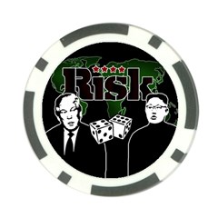 Nuclear Explosion Trump And Kim Jong Poker Chip Card Guard by Valentinaart