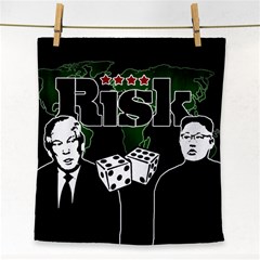 Nuclear Explosion Trump And Kim Jong Face Towel by Valentinaart