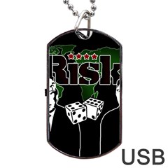 Nuclear Explosion Trump And Kim Jong Dog Tag Usb Flash (one Side)