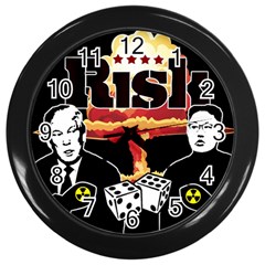 Nuclear Explosion Trump And Kim Jong Wall Clocks (black)