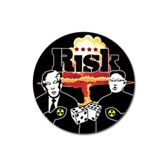 Nuclear Explosion Trump And Kim Jong Magnet 3  (round) by Valentinaart