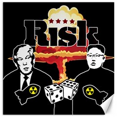 Nuclear Explosion Trump And Kim Jong Canvas 20  X 20   by Valentinaart