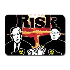 Nuclear Explosion Trump And Kim Jong Plate Mats by Valentinaart