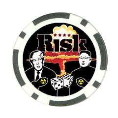 Nuclear Explosion Trump And Kim Jong Poker Chip Card Guard by Valentinaart