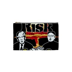 Nuclear Explosion Trump And Kim Jong Cosmetic Bag (small)  by Valentinaart