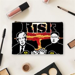 Nuclear Explosion Trump And Kim Jong Cosmetic Bag (medium)  by Valentinaart