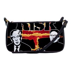 Nuclear Explosion Trump And Kim Jong Shoulder Clutch Bags by Valentinaart