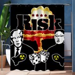 Nuclear Explosion Trump and Kim Jong Shower Curtain 60  x 72  (Medium)  60 x72  Curtain