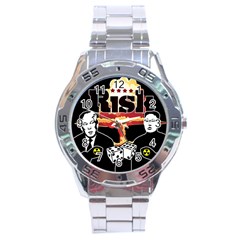 Nuclear Explosion Trump And Kim Jong Stainless Steel Analogue Watch by Valentinaart