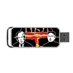 Nuclear Explosion Trump And Kim Jong Portable Usb Flash (two Sides) by Valentinaart