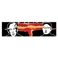 Nuclear Explosion Trump And Kim Jong Satin Scarf (oblong)