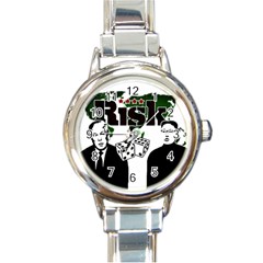 Nuclear Explosion Trump And Kim Jong Round Italian Charm Watch