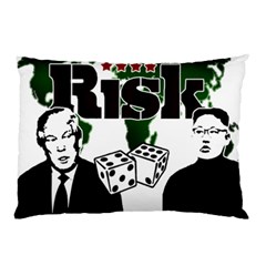 Nuclear Explosion Trump And Kim Jong Pillow Case (two Sides) by Valentinaart