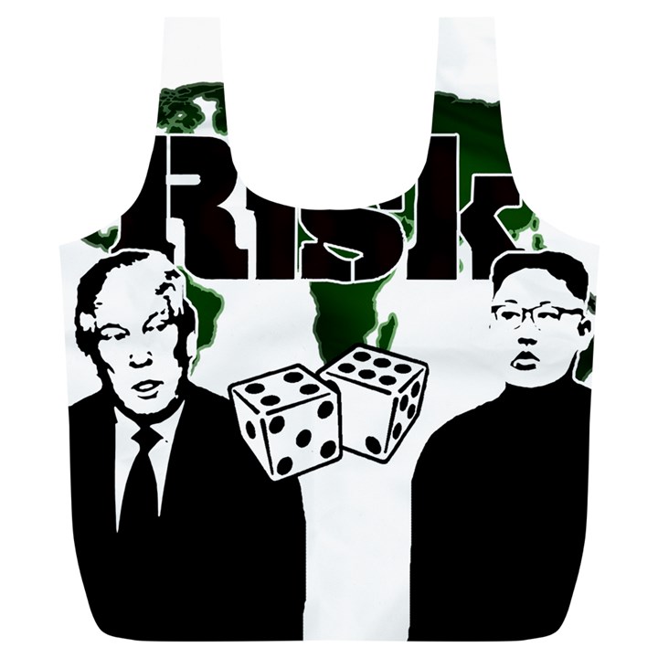 Nuclear Explosion Trump and Kim Jong Full Print Recycle Bags (L) 