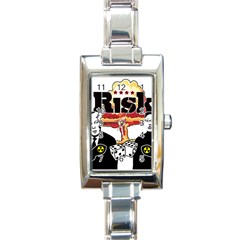 Nuclear Explosion Trump And Kim Jong Rectangle Italian Charm Watch by Valentinaart