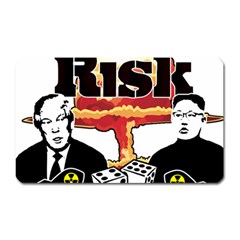 Nuclear Explosion Trump And Kim Jong Magnet (rectangular) by Valentinaart