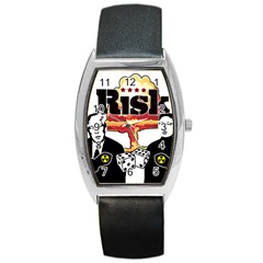 Nuclear Explosion Trump And Kim Jong Barrel Style Metal Watch by Valentinaart