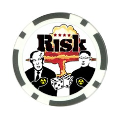 Nuclear Explosion Trump And Kim Jong Poker Chip Card Guard by Valentinaart