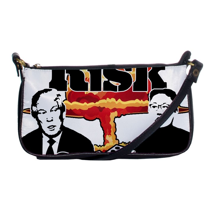 Nuclear Explosion Trump and Kim Jong Shoulder Clutch Bags