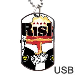 Nuclear Explosion Trump And Kim Jong Dog Tag Usb Flash (two Sides) by Valentinaart